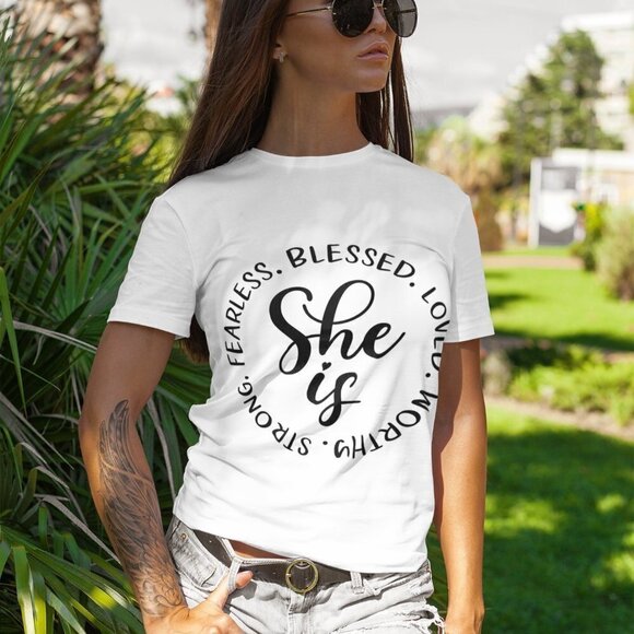 She is Blessed T Shirt - Picture 1 of 1